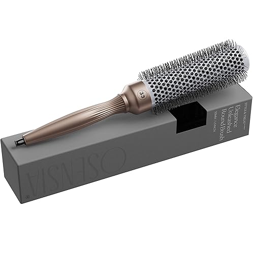 Osensia Round Brush for Blow Drying 1.3 Inch, Vented Hairbrush for Styling, Salon Blowouts, All Hair Types, Ionic, Ceramic, Builds Hair Volume