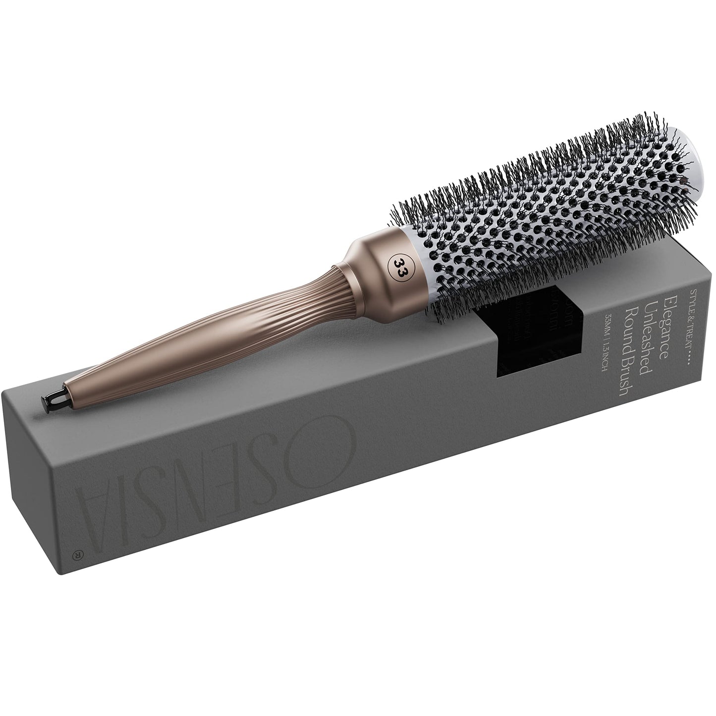 Osensia Round Brush for Blow Drying 1.3 Inch, Vented Hairbrush for Styling, Salon Blowouts, All Hair Types, Ionic, Ceramic, Builds Hair Volume