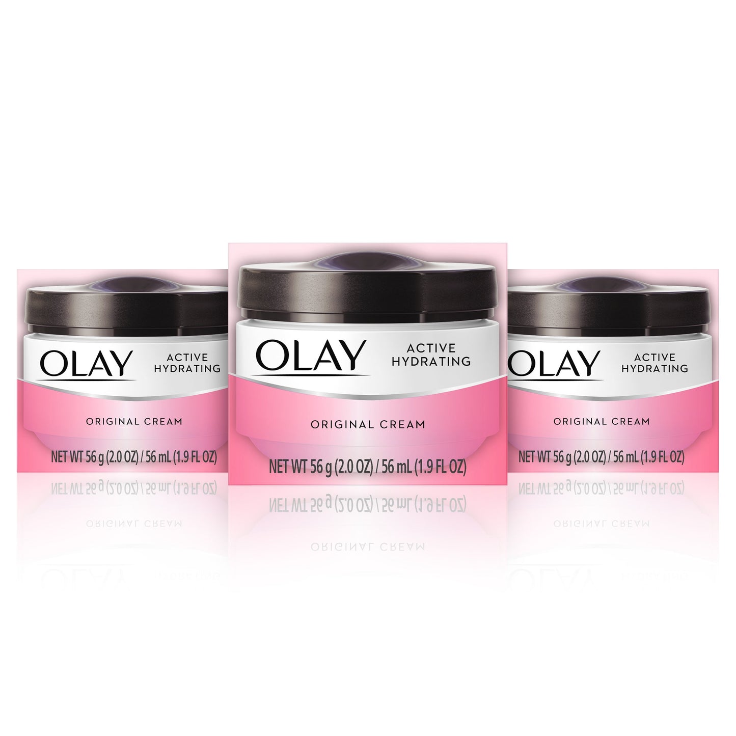 Olay Active Hydrating Cream Face Moisturizer, 2 Oz, Pack of 3 Beauty and Personal Care Olay Default Title