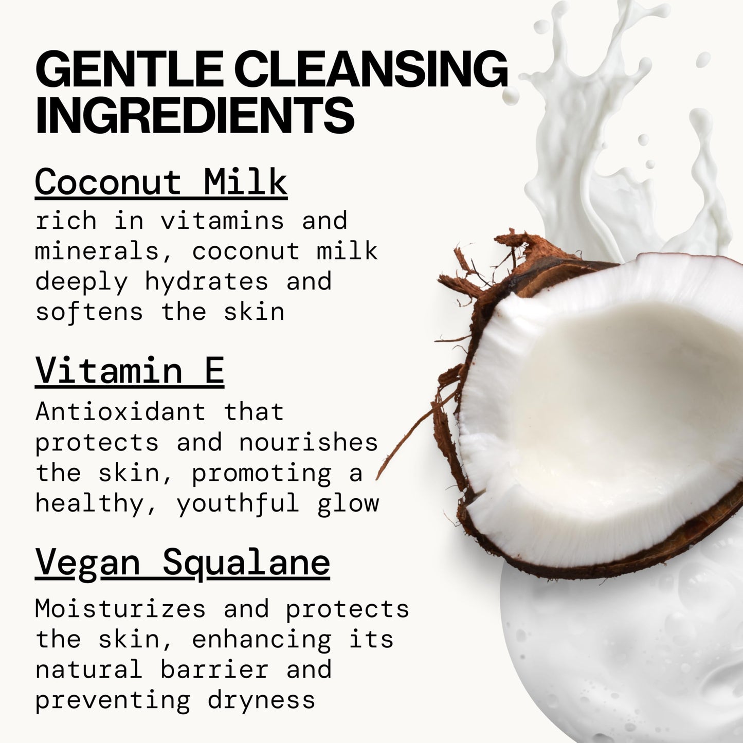 Pacifica Coconut Whip Cream to Foam Face Wash - Gentle Hydrating Facial Cleanser for Dry & Sensitive Skin, Moisturizing Daily Face Wash