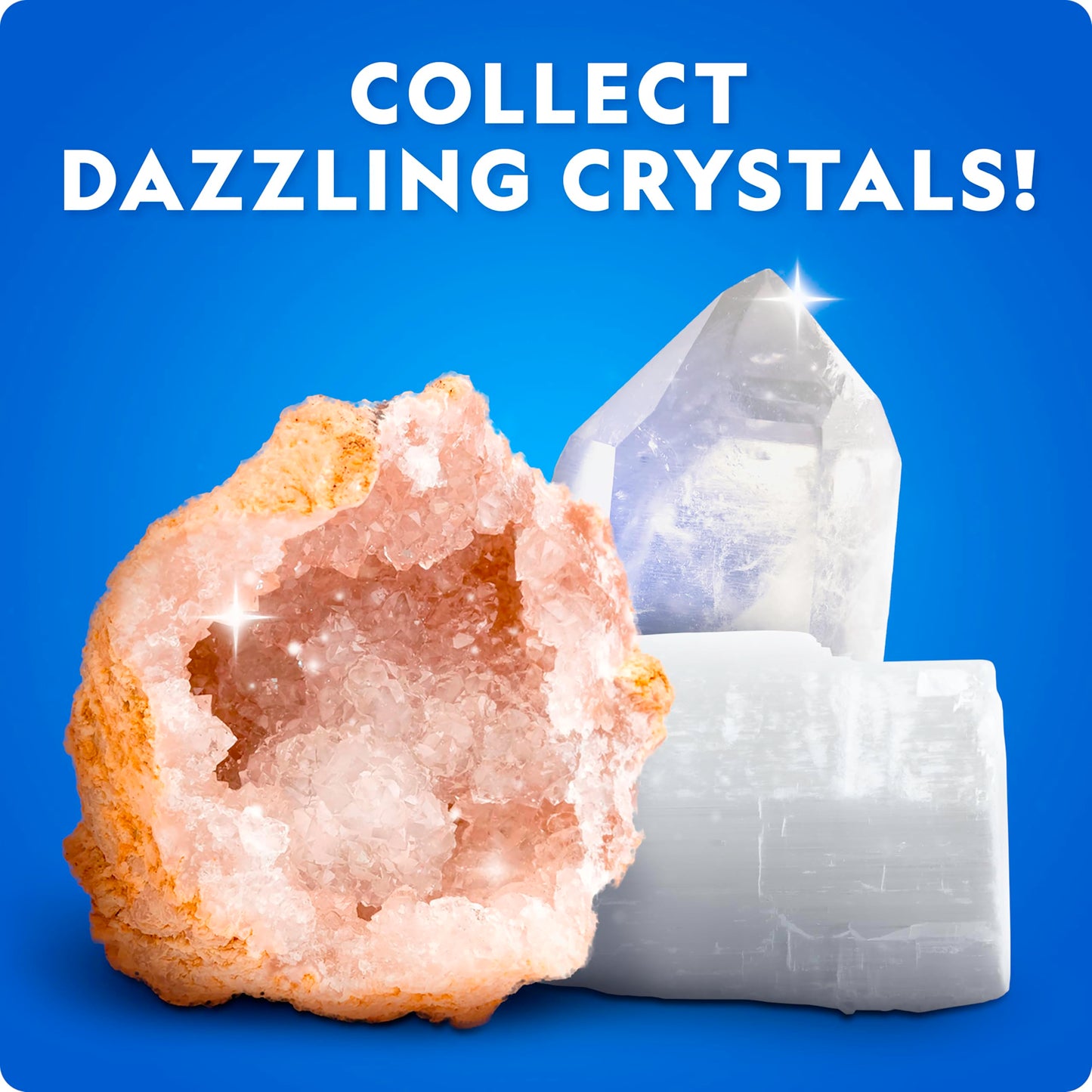 National Geographic Rock Collection Box – 300+ Gemstones, Crystals & Geodes, Rocks & Minerals Science Kit for Kids, Geology Gift for Boys & Girls