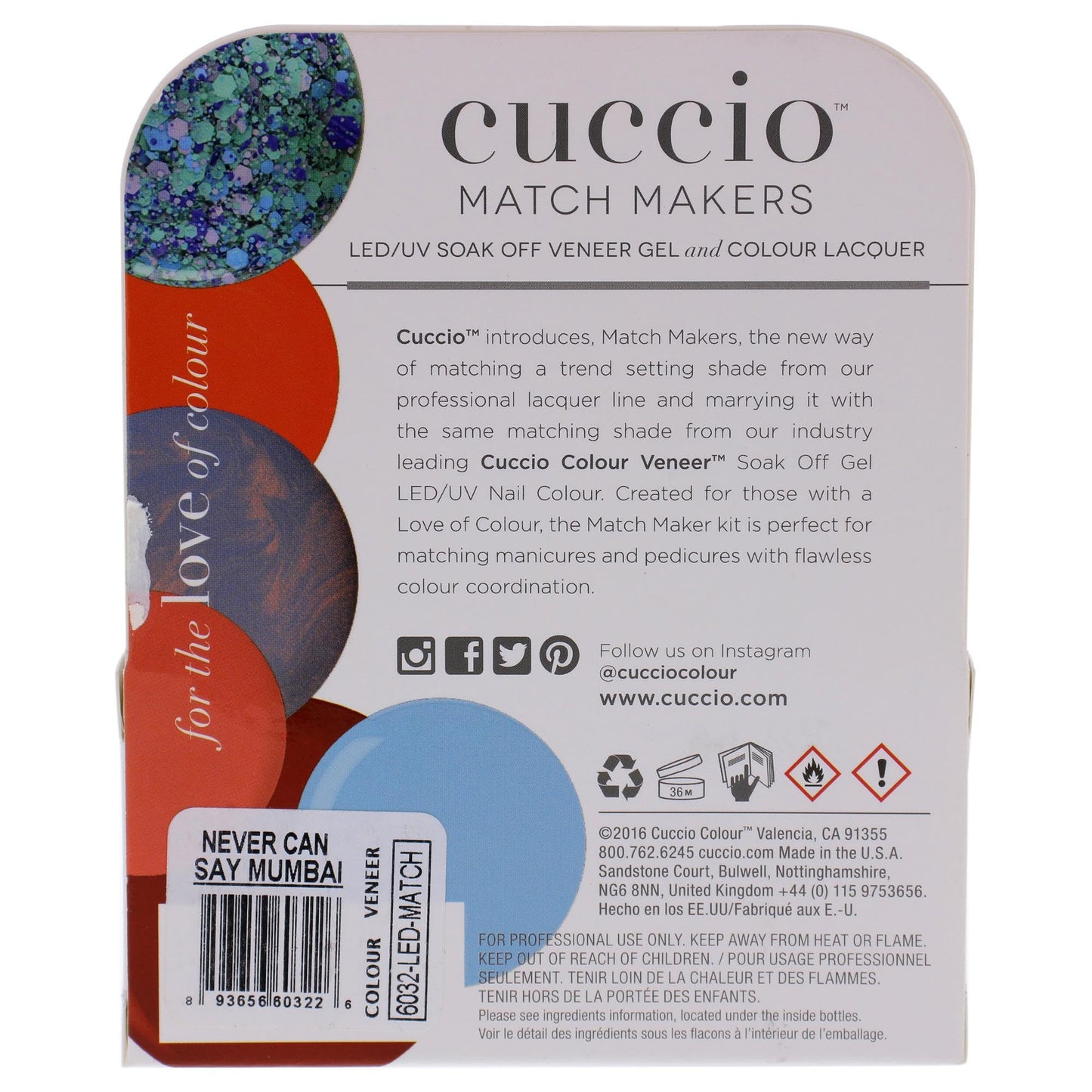 Cuccio Matchmaker Colour Nail Lacquer & Veneer Gel Polish, 2 pc Beauty & Personal Care Cuccio