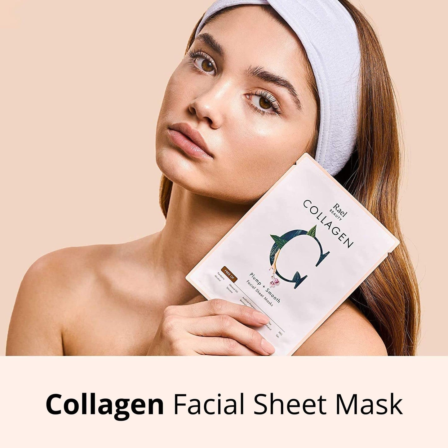 Rael Bamboo Face Sheet Masks, Daily Hydration Skincare (Collagen, 20 Ct) Beauty and Personal Care Rael