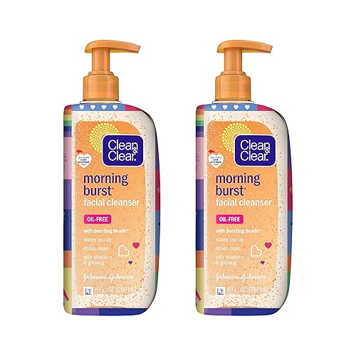 Clean & Clear Morning Burst Oil-Free Facial Cleanser, Brightening Vitamin C & Ginseng, Daily Face Wash, Hypoallergenic, Special Care with Pride