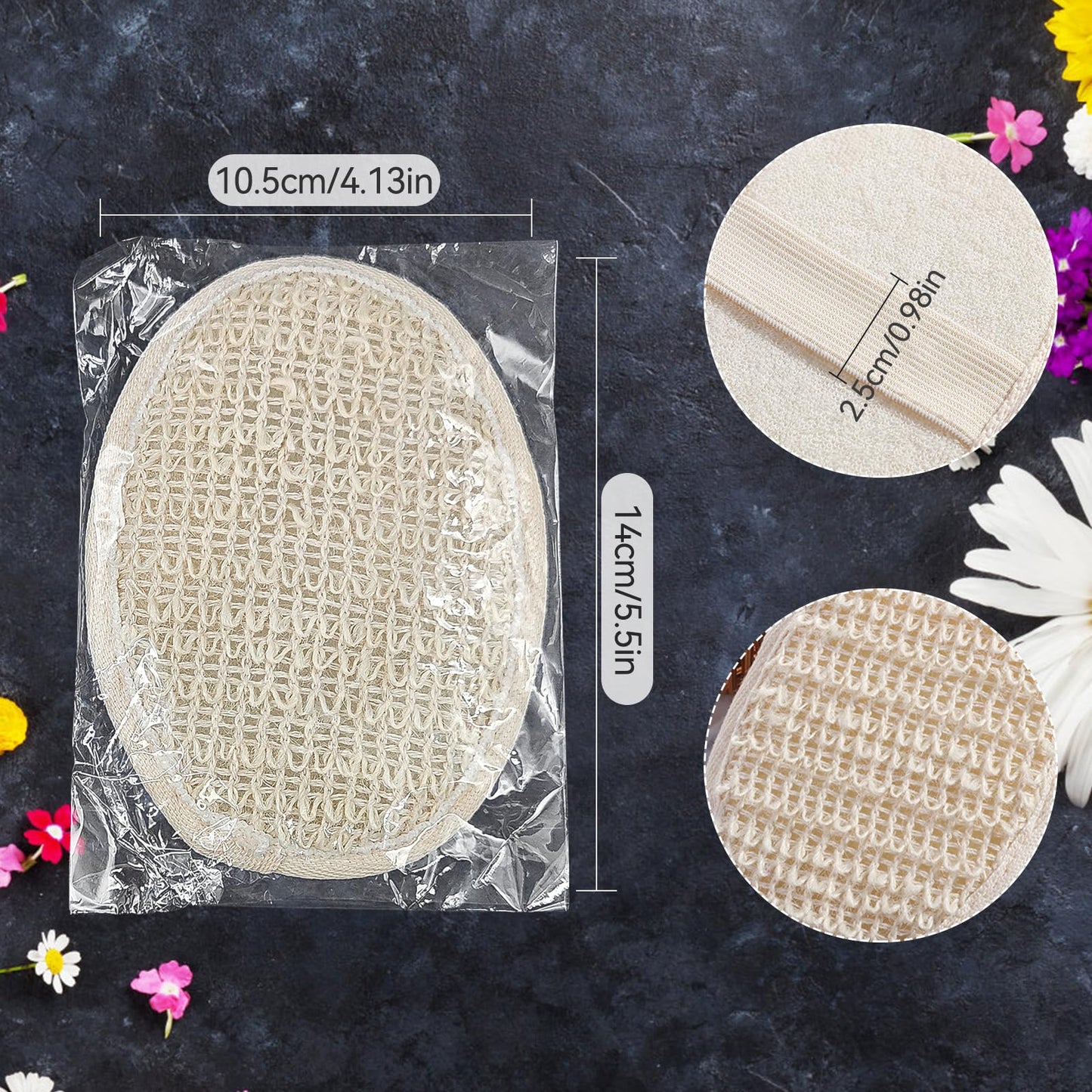 Ttarxug Individually Wrapped Loofah,Luffas,Bath Loofah,Natural Loofah,Body Loofah,Shower Loofah,Loofah Exfoliating Body Scrubber Pads,Travel Loofah Beauty and Personal Care Ttarxug