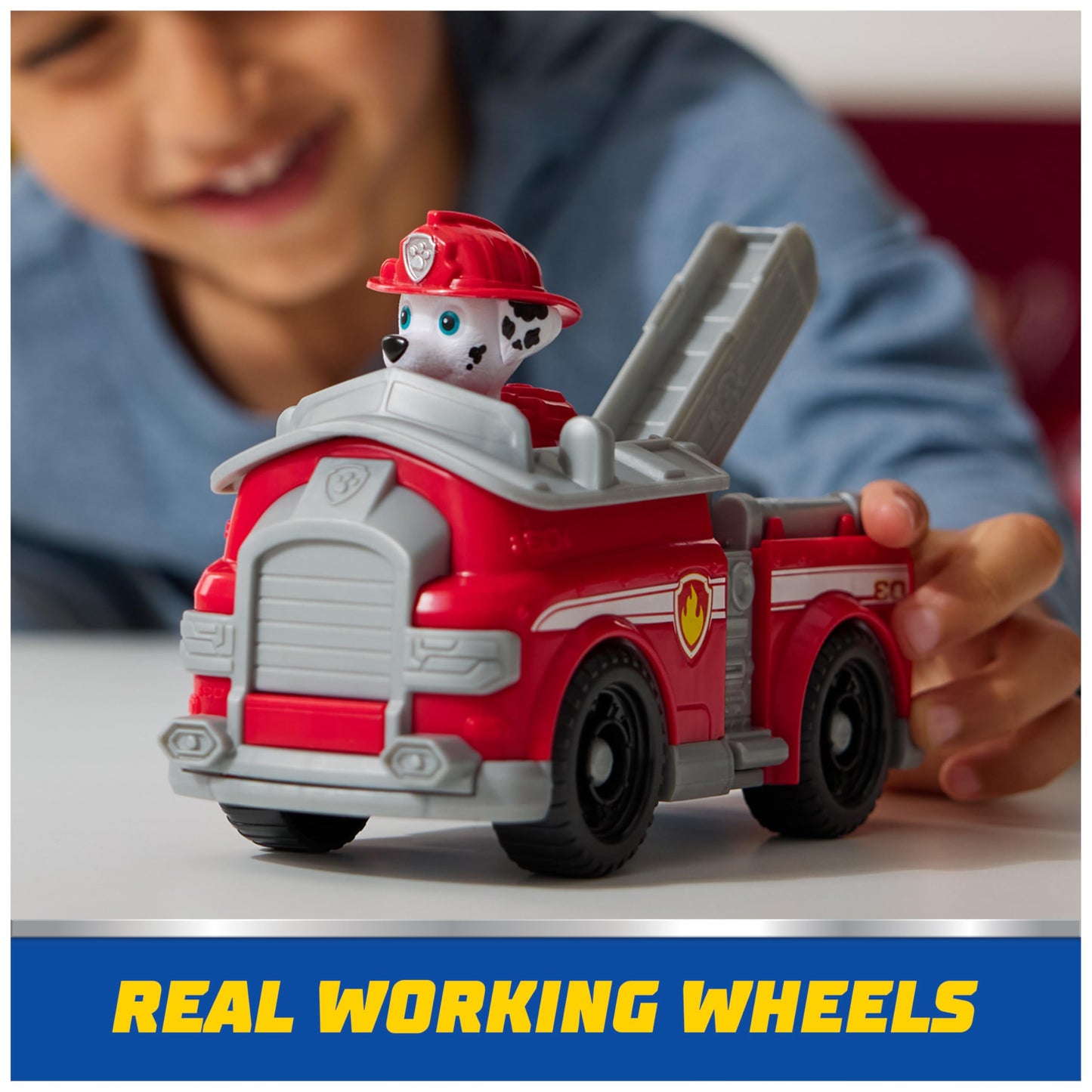 PAW Patrol, Marshall’s Firetruck, Toy Vehicle with Collectible Action Figure, Sustainably Minded Kids Toys for Boys & Girls Ages 3 and Up