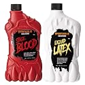 Spooktacular Creations 18 oz Liquid Latex & 18 oz Halloween Blood Bottle Fake Blood Stage Blood for Halloween Costume, Zombie and Monster Makeup