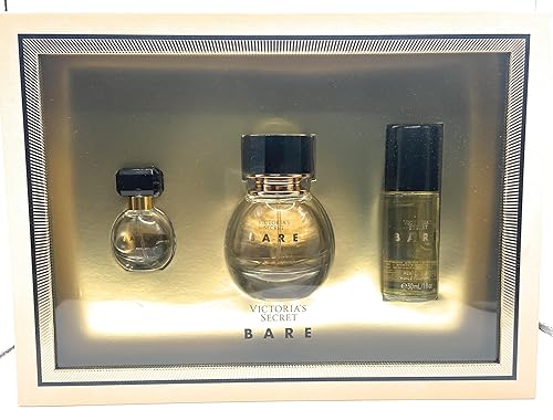 Victoria's Secret Bare 3 Piece Luxe Fragrance Gift Set: 1.7 oz. Eau de Parfum, 1.0 oz Perfume Oil & 0.25 Eau de Parfum