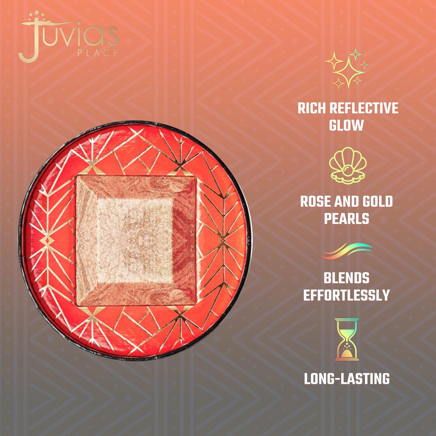 Juvia's Place Highlighter Heroine Glow II - Highlighter Powder, Baked Highlighter, Shimmer Highlighter Makeup, Long-Wearing & Illuminating Cheek