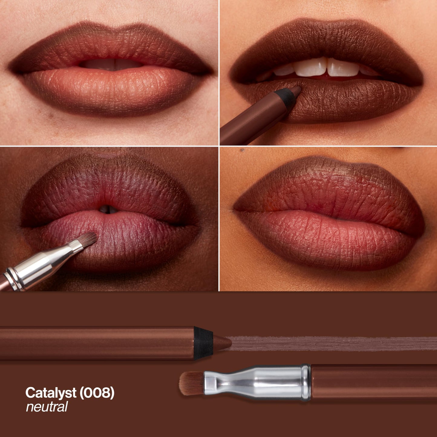 Revlon ColorStay Multi-Liner, Creamy Formula, Multiuse For Lips, Eyes & Face, Precision Brush for Easy Blending, 008 Catalyst