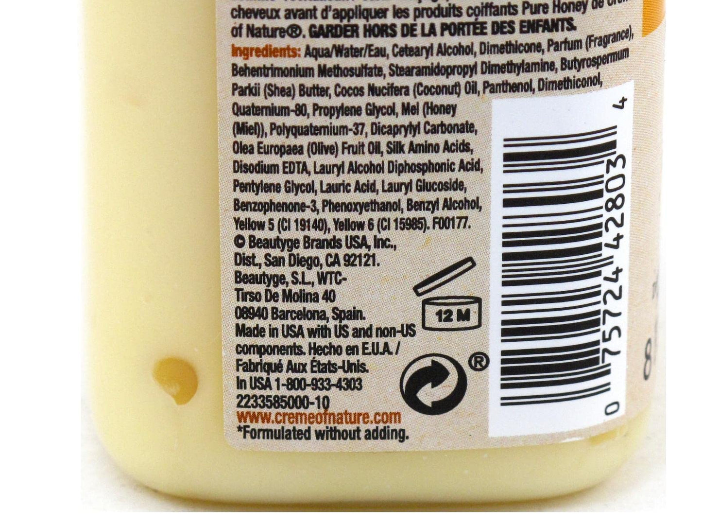 Creme Of Nature Pure Honey Detangler 8 Ounce Leave-In (Pack of 2)