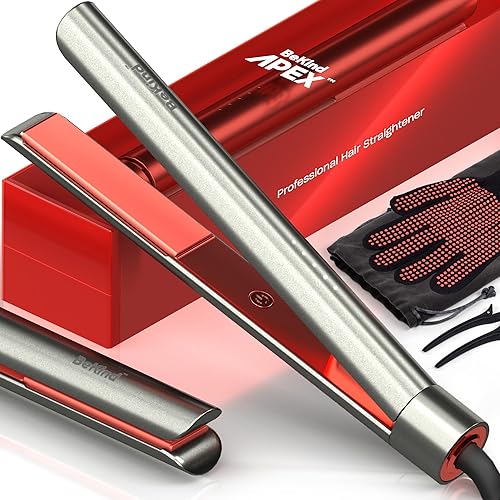 Bekind Apex 2-in-1 Hair Straightener Flat Iron | 1“ 460°F Straightener and Curler for All Hairstyles | UltraSmooth Tech | 15s Fast Heating & Temp