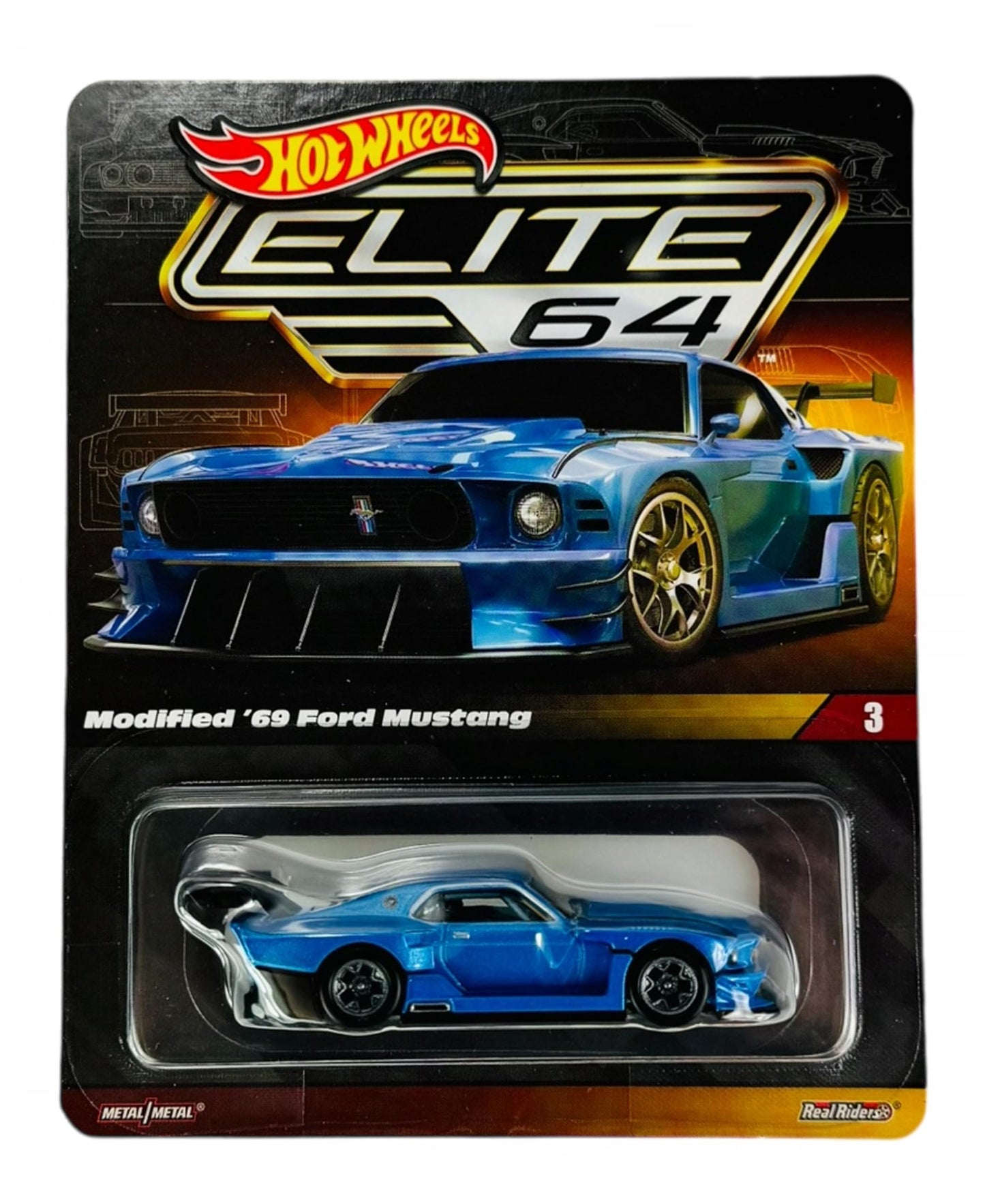 Hot Wheels RLC Elite 64 Modified 69 Ford Mustang Real Riders #3