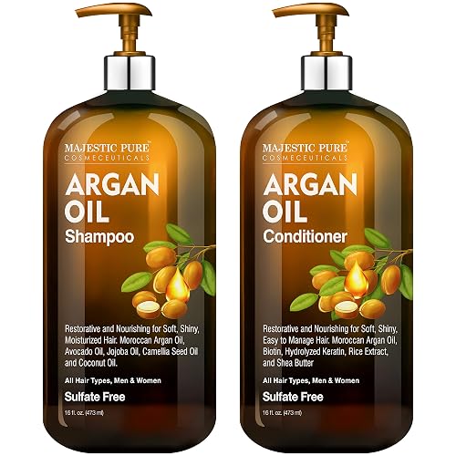MAJESTIC PURE Argan Oil Shampoo and Conditioner Set | Nourishing & Promotes Soft and Silky Hair | Sulfate Free | For All Hair Types, Men and Women - 2