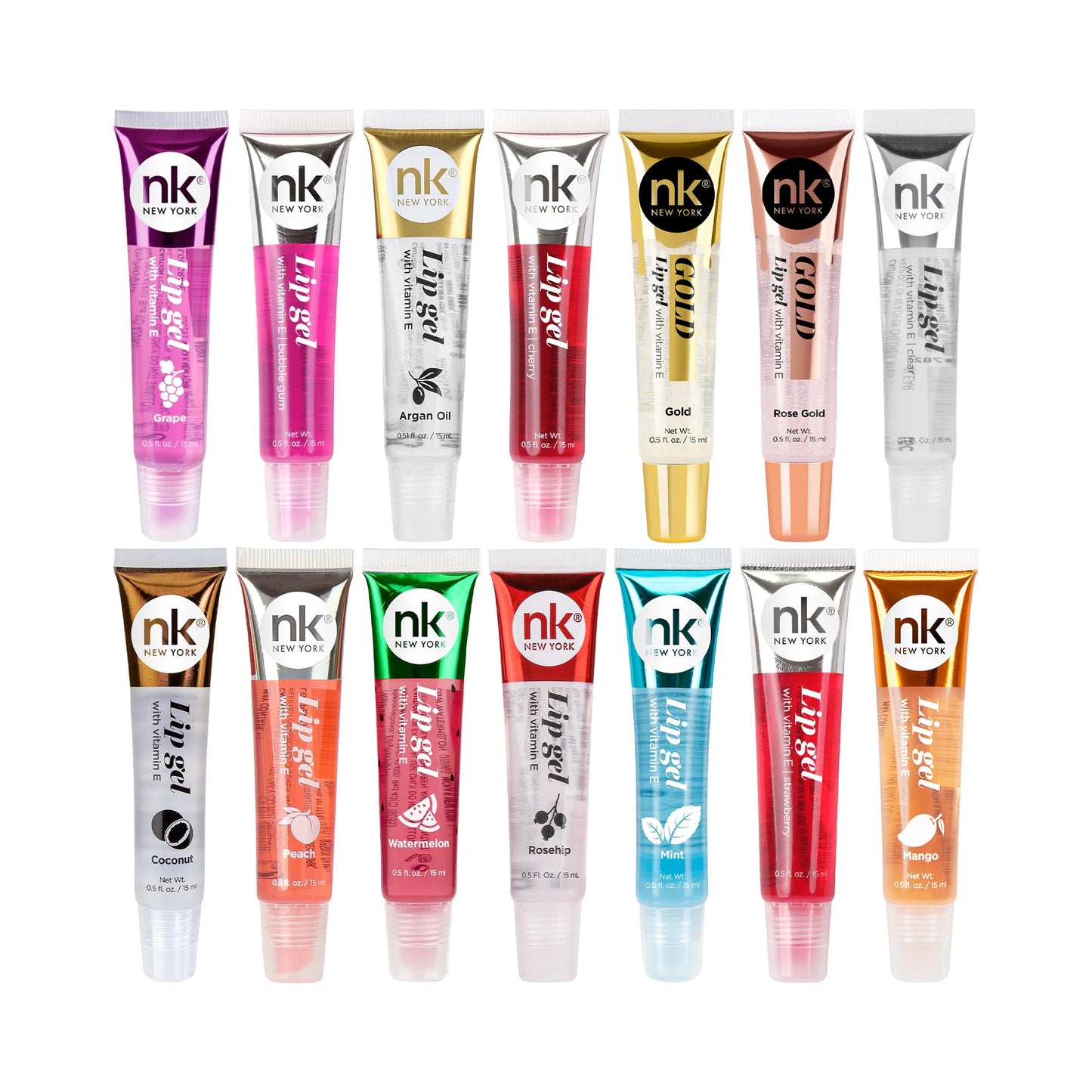 NICKA K NEW YORK Lip Gel, Hydrating, Lightweight, Glides on Effortlessly, Non Sticky Finish Lip Gel Colors (AMZ016)
