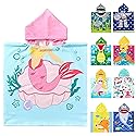 Cute Animal Hooded Beach Towel, Microfiber Bath Towels For Kids Toddler Infant Boy Girl, Animal Towels For Bath Pool Swim Swimwear Summer Beach…