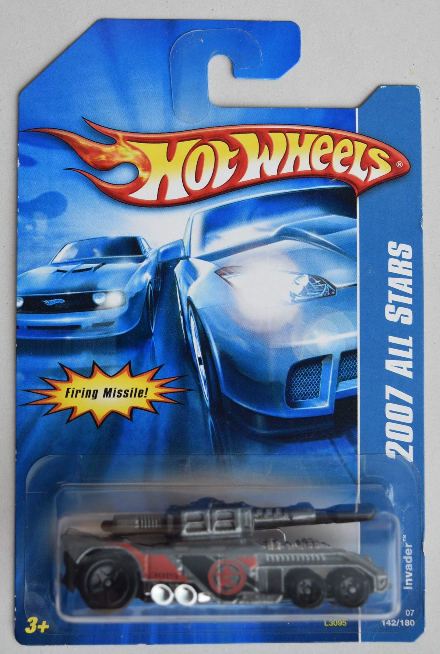 Hot Wheels 1:64 scale die cast 2007 All Stars, gray Invader 142/180