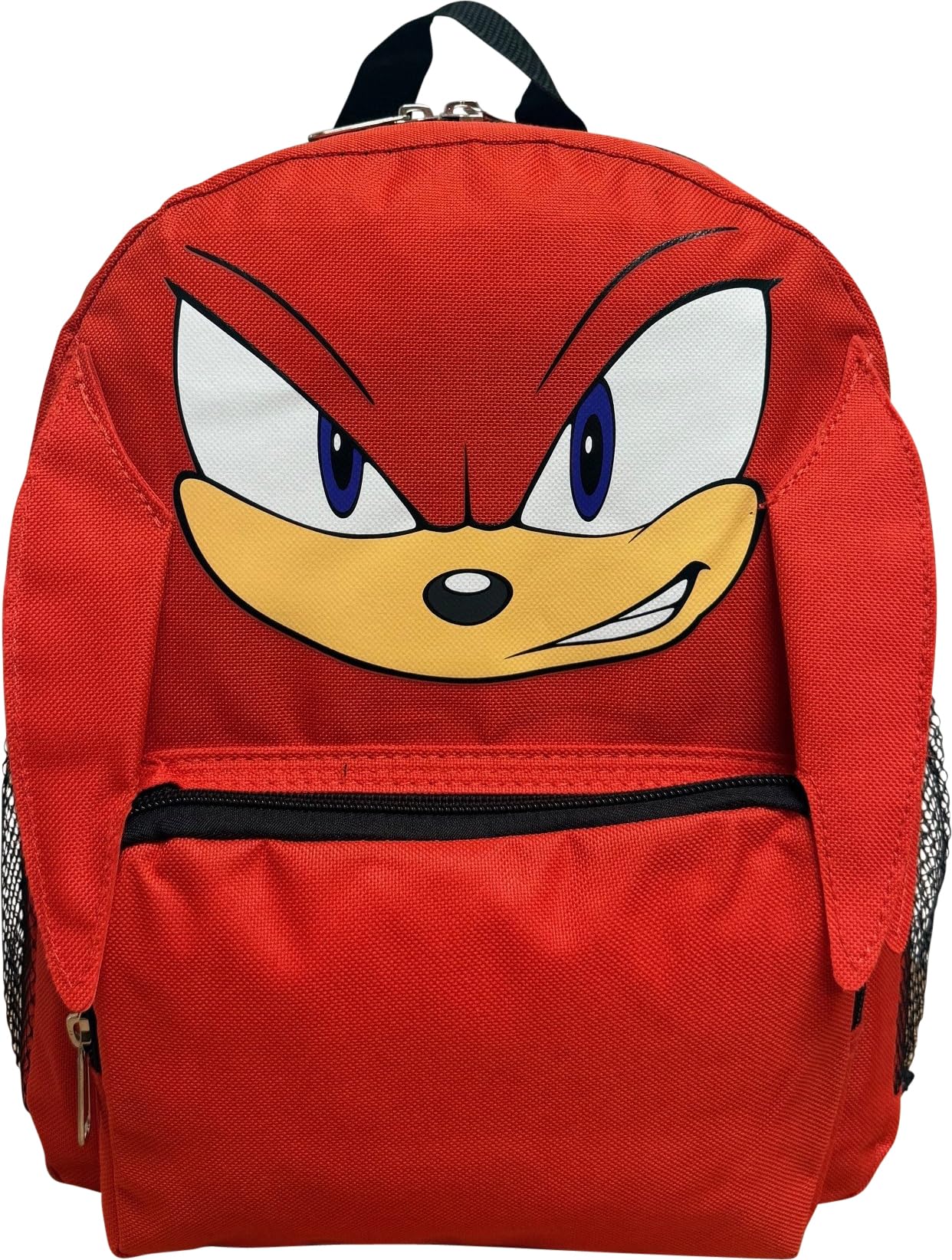 Ruz Sonic The Hedgehog 12" Small Backpack With 3D Features, Sonic - Shadow - Knuckles Kid's School Bag (Knuckles)