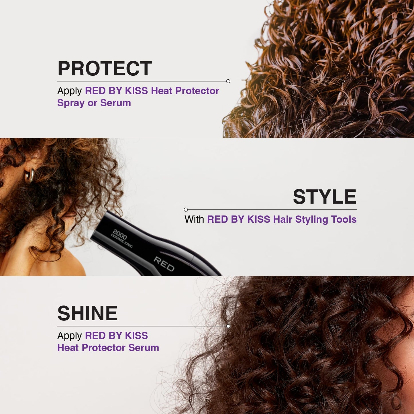 Red by Kiss Heat Protector, 4 Fl Oz - Ultra Keratin Spray for Thermal Protection, Enriched with Vitamin B5 & Keratin, Hydration, Strength, and Anti