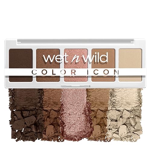 wet n wild Color Icon Eyeshadow Makeup 5 Pan Palette, Matte, Shimmer, Metallic, Long Wearing, Rich Buttery Pigment, Cruelty Free - Walking
