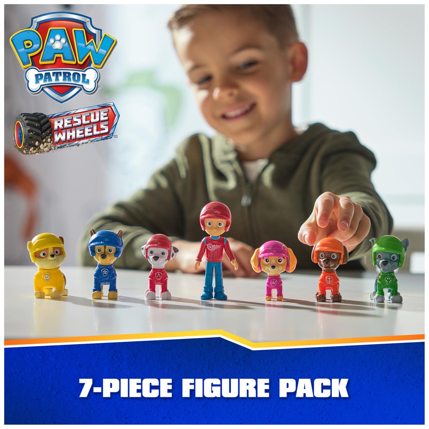 Paw Patrol: Rescue Wheels, Toy Figures Gift Pack, with 7 Collectible Action Figures, Kids Toys for Boys and Girls Ages 3 and up