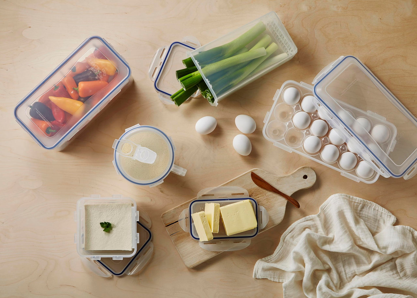 LOCK & LOCK Rectangular Food Container, Tall, 9.6-Cup, 78-Fluid Ounces