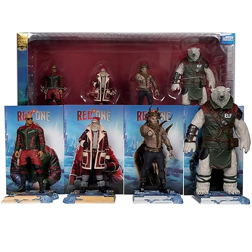 McFarlane Toy - Red One Callum Drift, Nick, Garcia & Krampus 6in Posed Figure 4pk, Gold Label, Amazon Exclusive