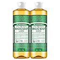 Dr. Bronner's Pure-Castile Magic Liquid Soap (Almond, 16 Ounce, 2-Pack)- Made with Regenerative Organic Certified Oils, 18-in1 Uses: Face, Hair, Hand
