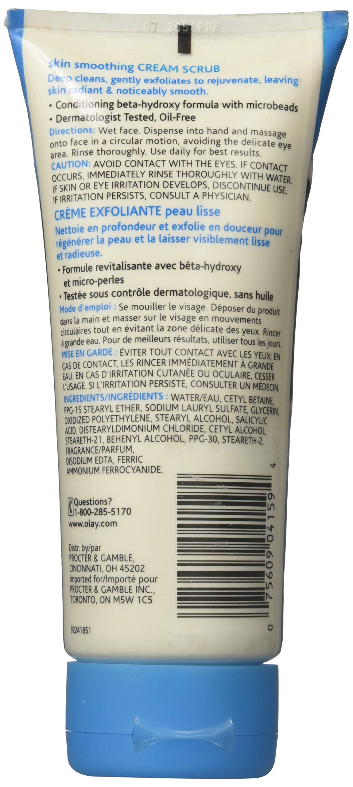 Olay Facial Cleansers Cream Scrub - 6.0 Oz