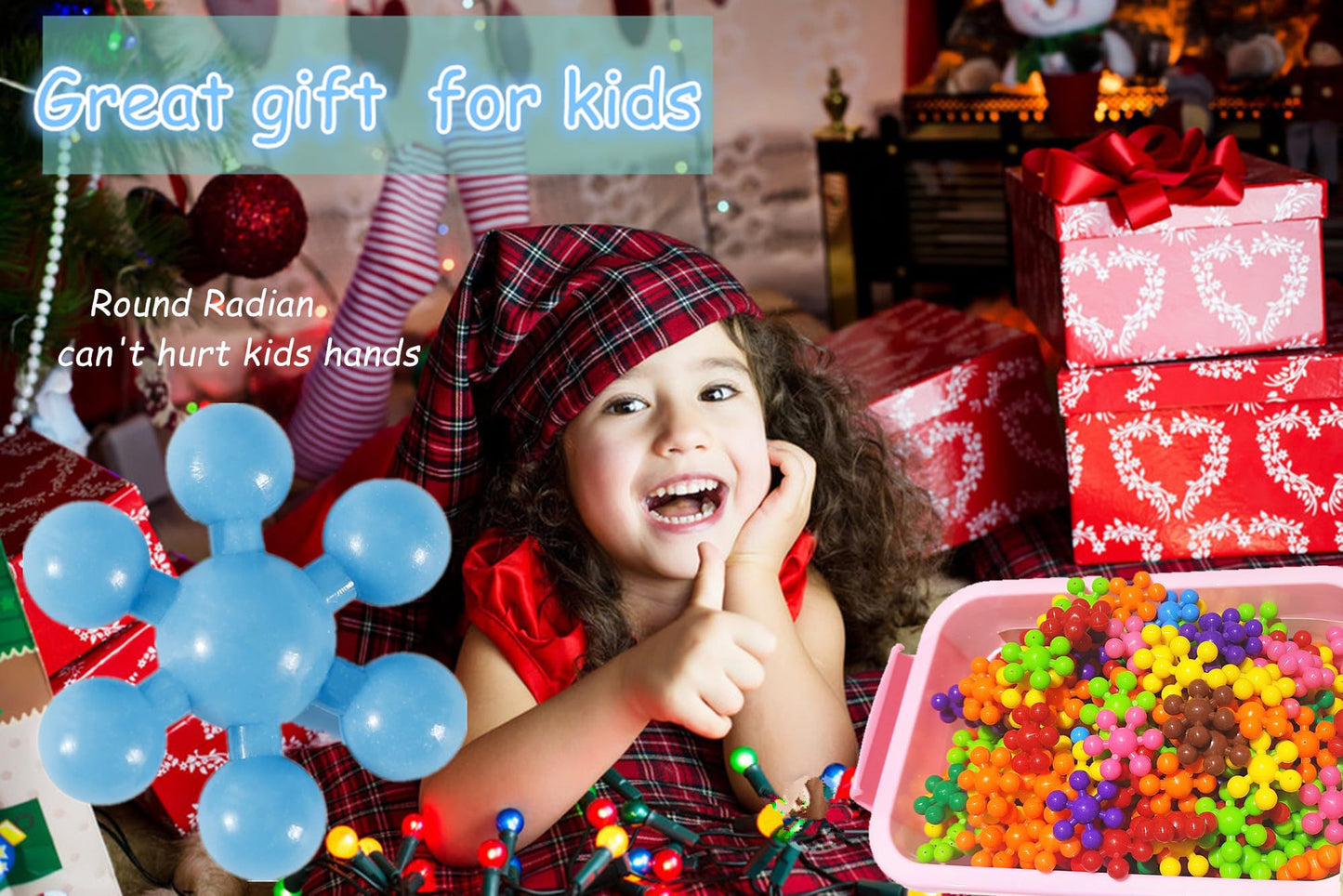 AICOC STEM Toys Building Toys Blocks for Kids 260 Pieces Educational Discs Sets Interlocking Solid Plastic for Preschool Boys and Girls Aged 3+