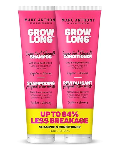 Marc Anthony Shampoo and Conditioner Gift Set, Grow Long Biotin - Anti-Frizz Deep Conditioner For Split Ends & Breakage - Vitamin E, Caffeine