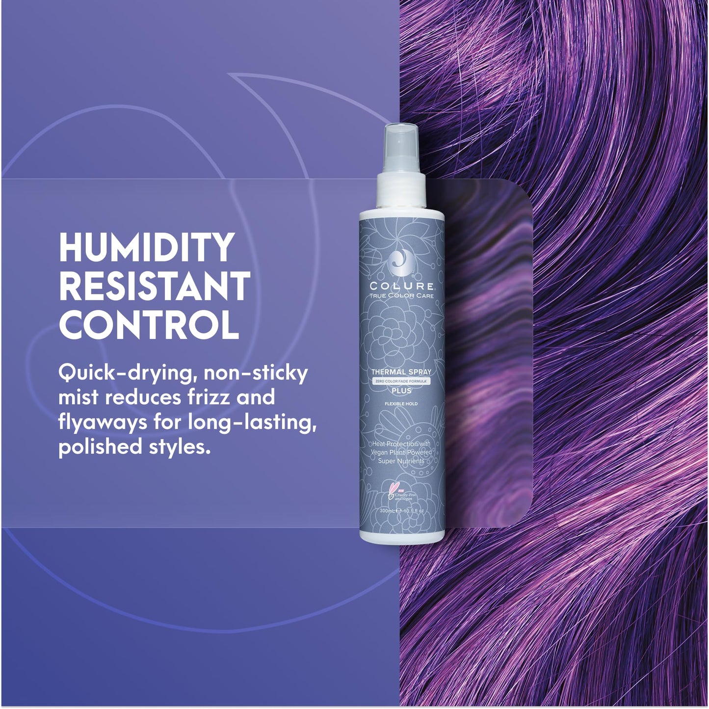 COLURE Thermal Spray Plus 10 oz - Aerosol Free Heat Protectant and Volumizing Setting Spray for Lift and Flexible Hold