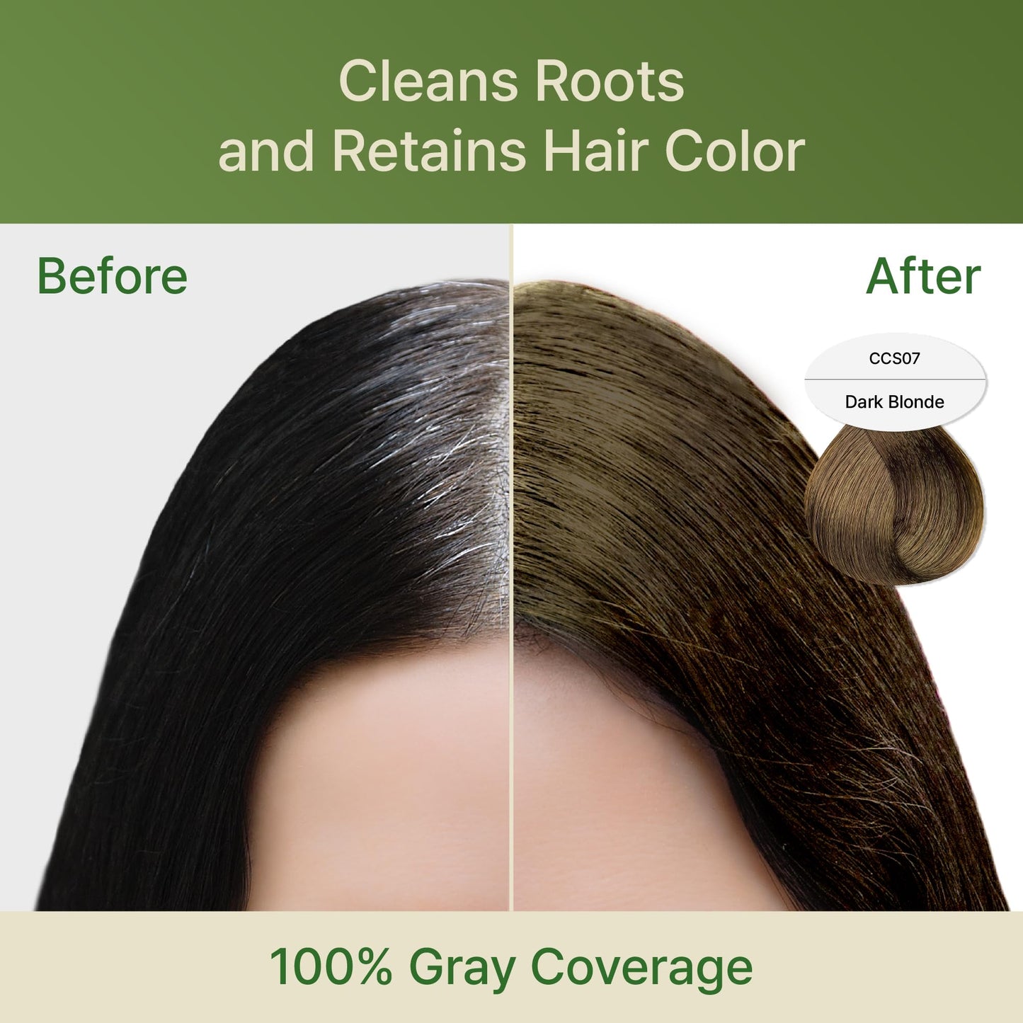 Red by Kiss Color Change Shampoo - Permanent Hair Color with 100% Gray Coverage, Quick 7-10 Minute Formula, No Tools Needed, Herbal Extracts, Includes