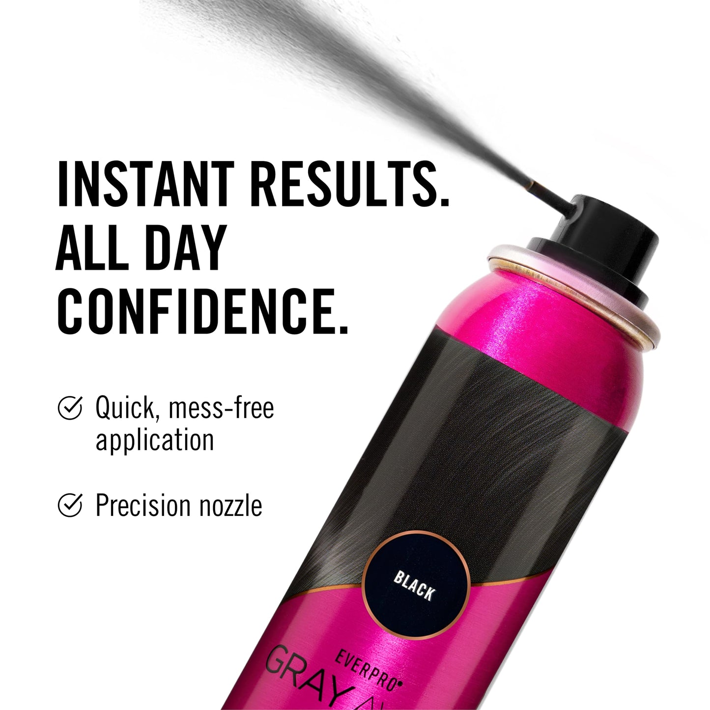 EVERPRO Gray Away Instant Root Cover Up Spray 2.5oz - Black
