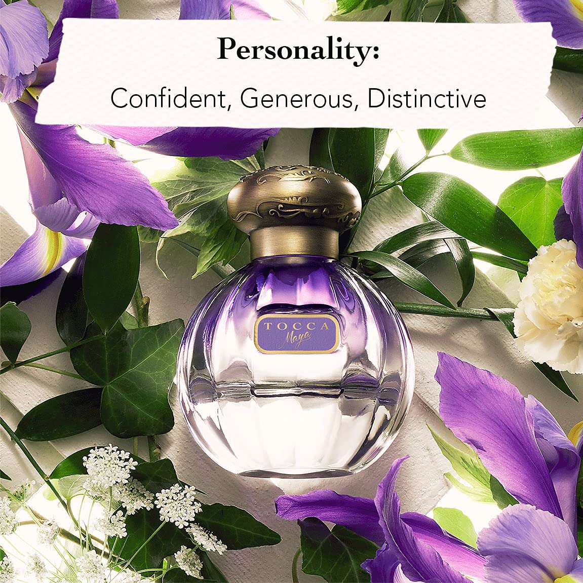 Tocca Women's Perfume, Maya Fragrance, 0.68 oz (20 ml) - Warm Floral, Wild Iris, Blackcurrant, Patchouli Heart - Hand-Finished Bottle