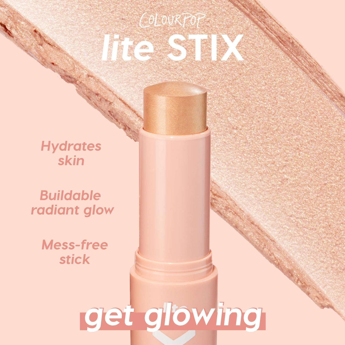 ColourPop Lite Stix Cream Highlighter - Blendable Highlighter Makeup with a Luminous, Dewy Finish - Long-Lasting Formula and Easy On-The-Go
