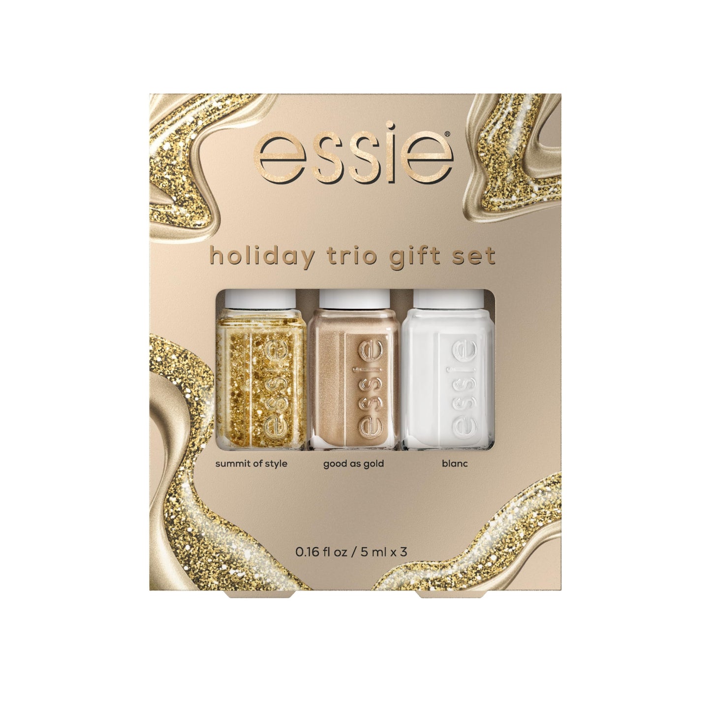 essie nail polish, vegan, holiday 3 piece gift set, 1 kit Beauty & Personal Care essie