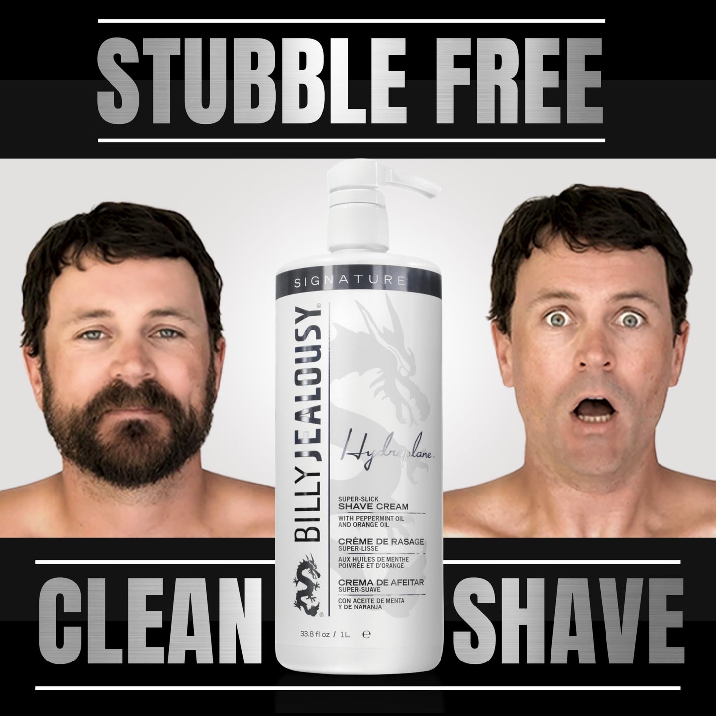 Billy Jealousy Hydroplane Foamless Super-Slick Mens Shave Cream, 33.8 Fl Oz