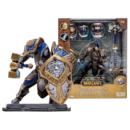 McFarlane Toys - World of Warcraft Human: Warrior/Paladin (Common) 1:12 Scale Posed Figure