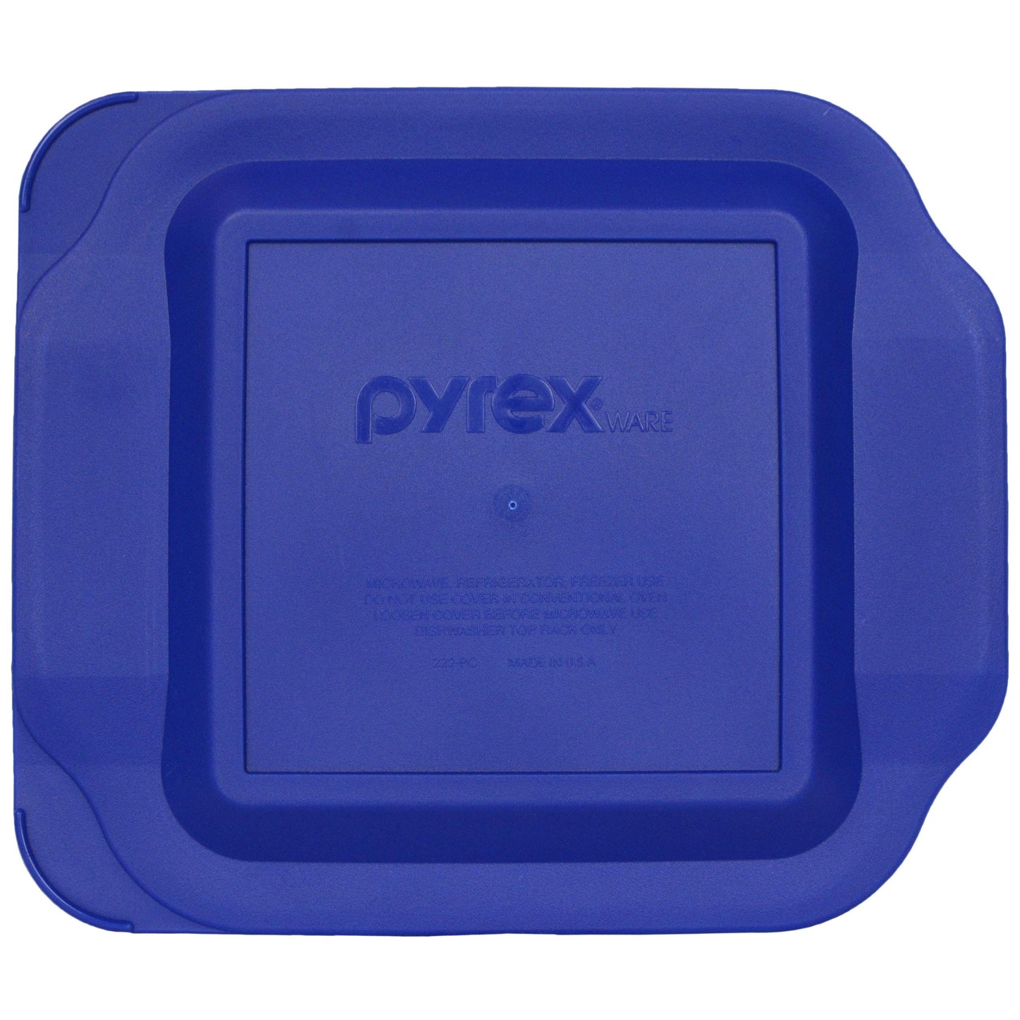 Pyrex 222 2qt Blue food storage replacement Lid (2-Pack) - Made in the USA