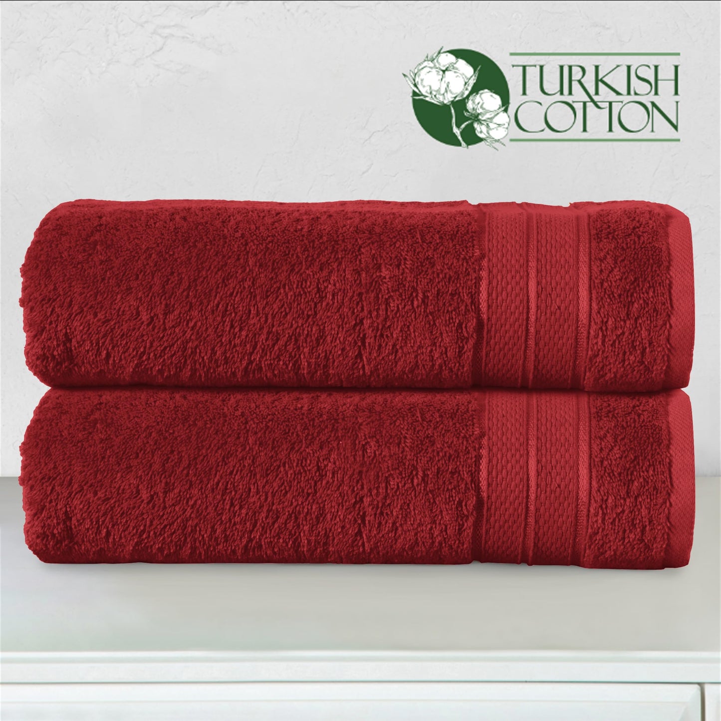 Elegant Comfort Three Line Popcorn Towel Set for Bathroom 27 x 54 inches, Premium Hotel Quality 2-Pack Bath Towels, 100% Turkish Cotton, Soft…