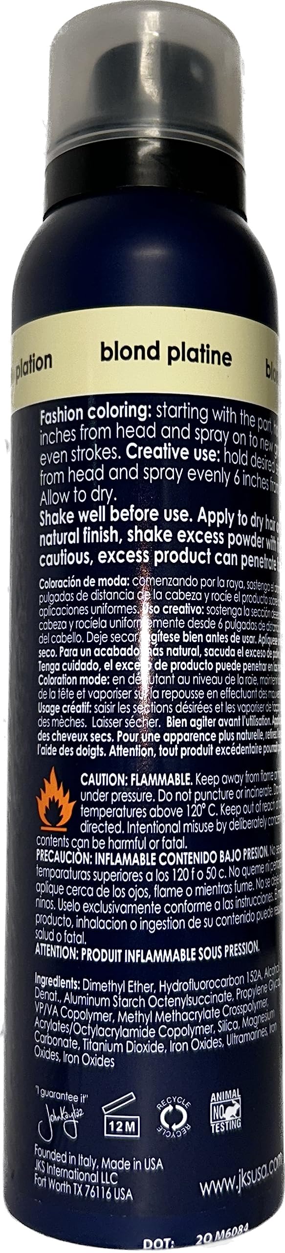 JKS® Touch up spray BLONDEST, temporary hair color spraypowder, especially for the ones bleach their roots