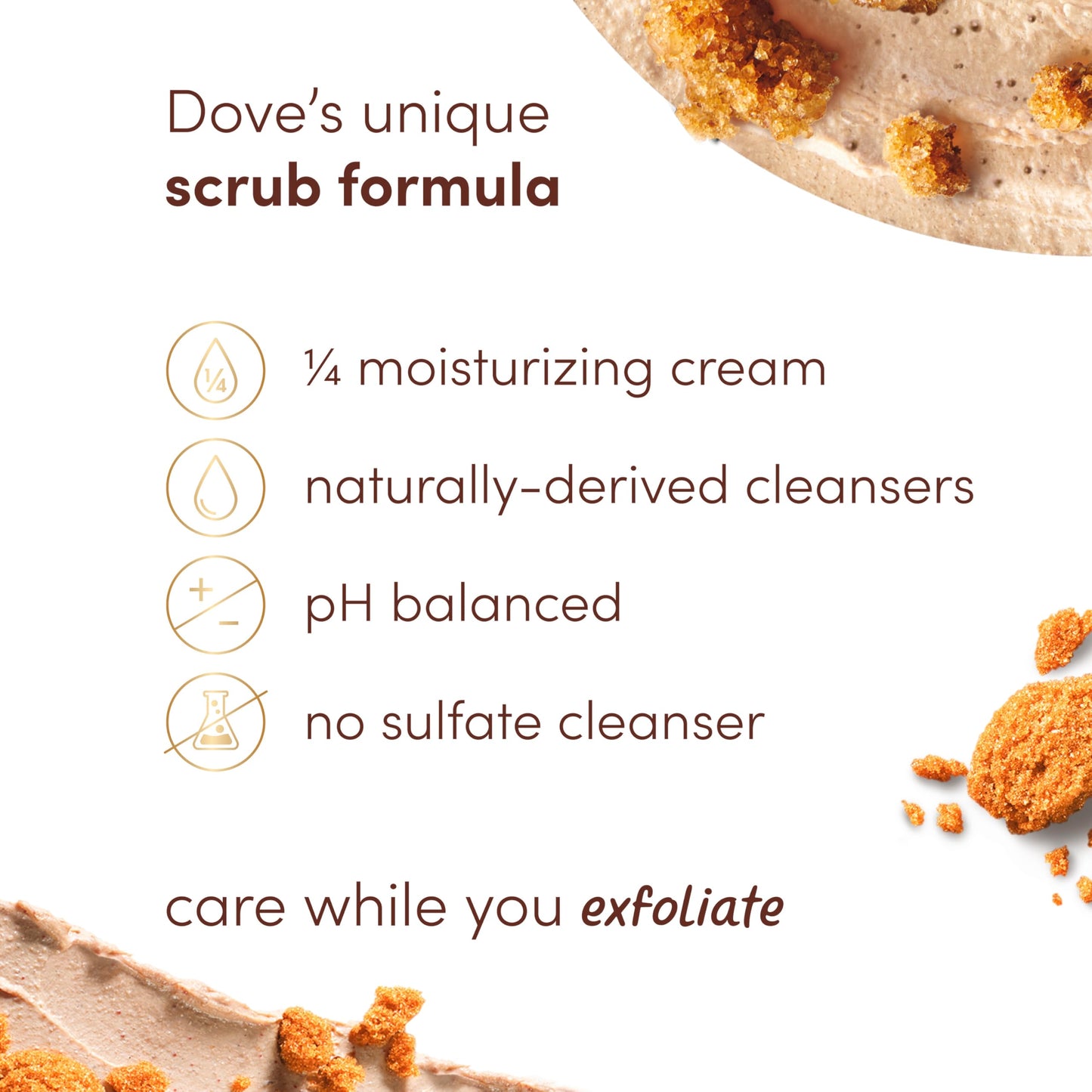 Dove Brown Sugar and Coconut Butter Body Scrub Exfoliates and Deeply Nourishes for Smooth, Radiant Skin 15 oz Beauty & Personal Care Dove
