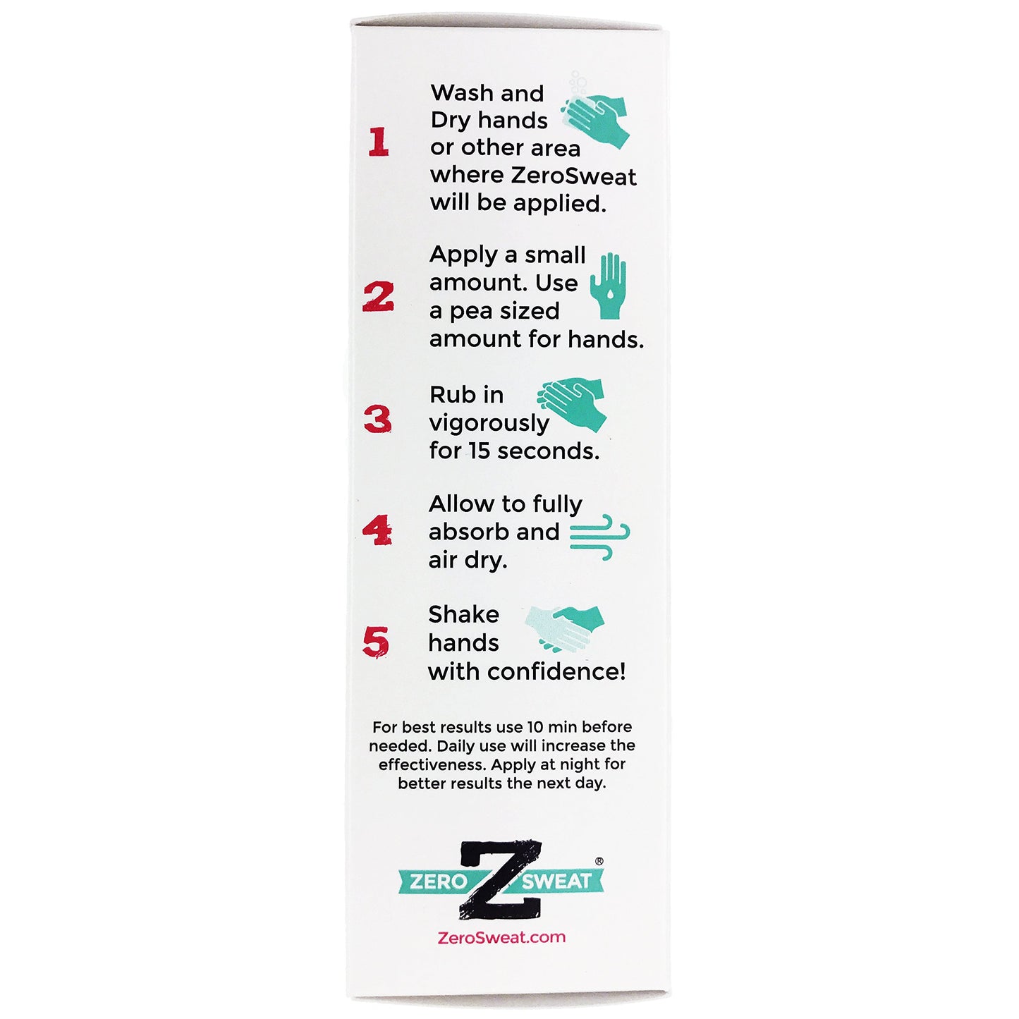 ZeroSweat Antiperspirant 20% Deodorant Lotion - Clinical Strength Hyperhidrosis Treatment - Reduces Face and Body Sweating Beauty and Personal Care ZeroSweat