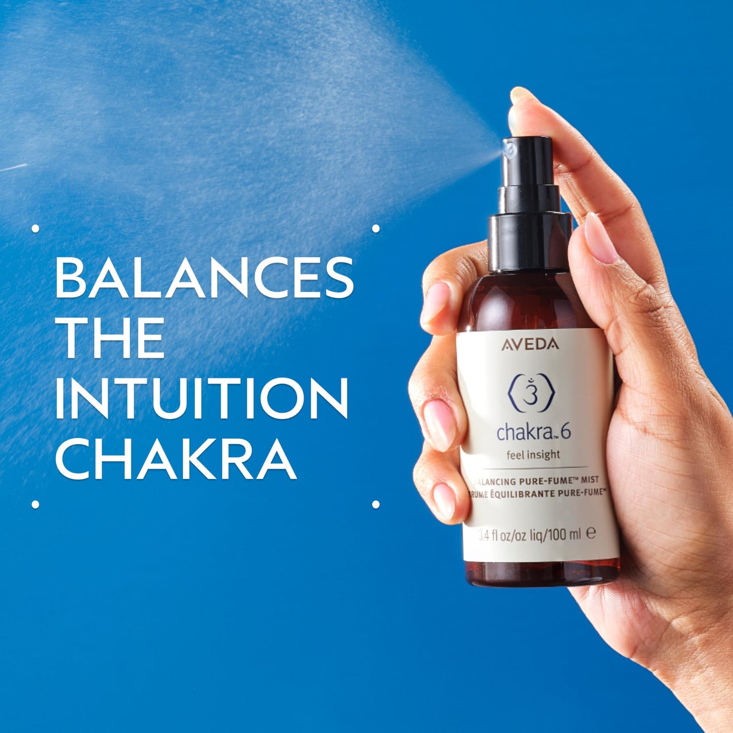 Aveda Chakra 6 Balancing Pure-Fume Mist: Intuition | Body & Room Spray | Balances Intuition Chakra | With Certified Organic Petitgrain, Orange