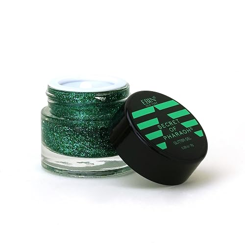 Dazzle and Delight: Secret of Pharaoh Glitter Gel for Hair, Body and Face - Lucky Clover | 6 Vibrant Colors, Long Lasting Sparkles, Ideal for Parties
