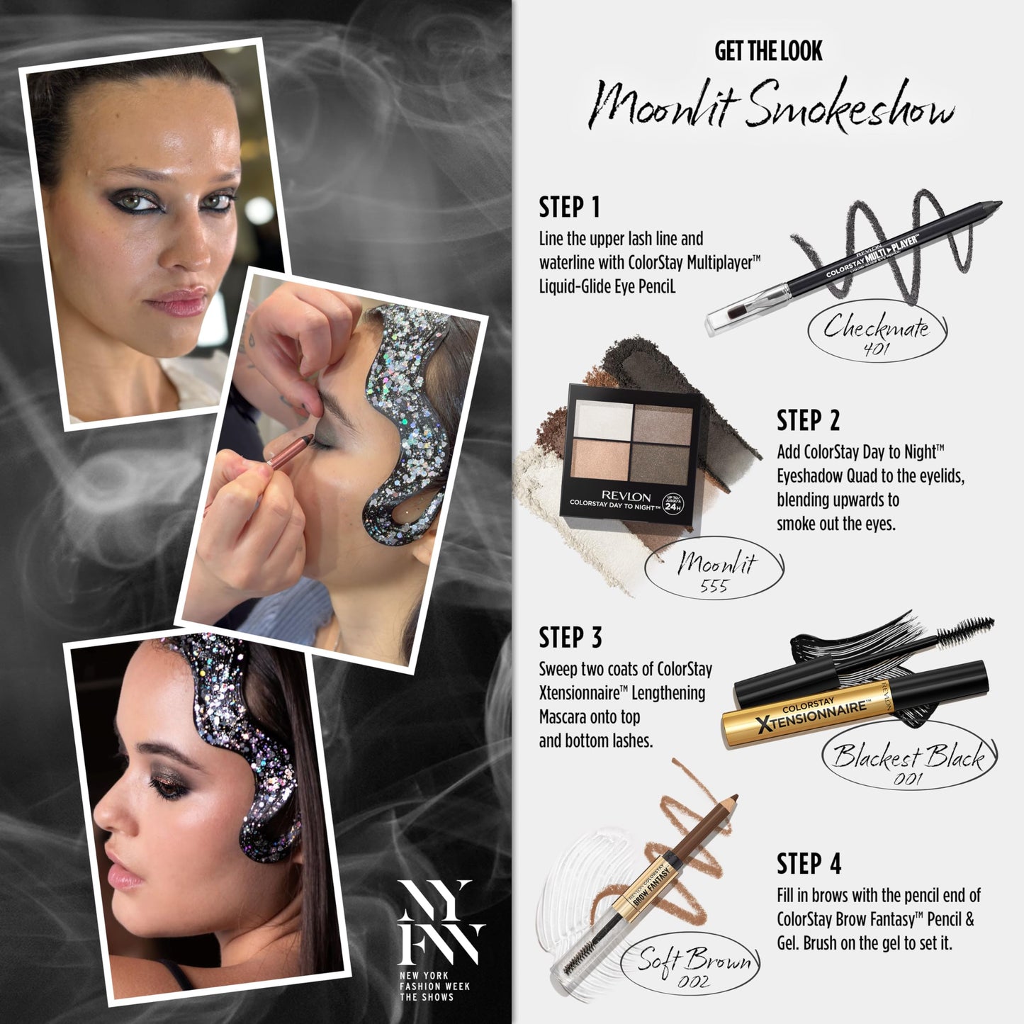 Revlon ColorStay Brow Fantasy, All In One Eyebrow Powder Pencil with Shaping Clear Gel, Smudge-proof, Stocking Stuffer for Women, 002 Soft Brown