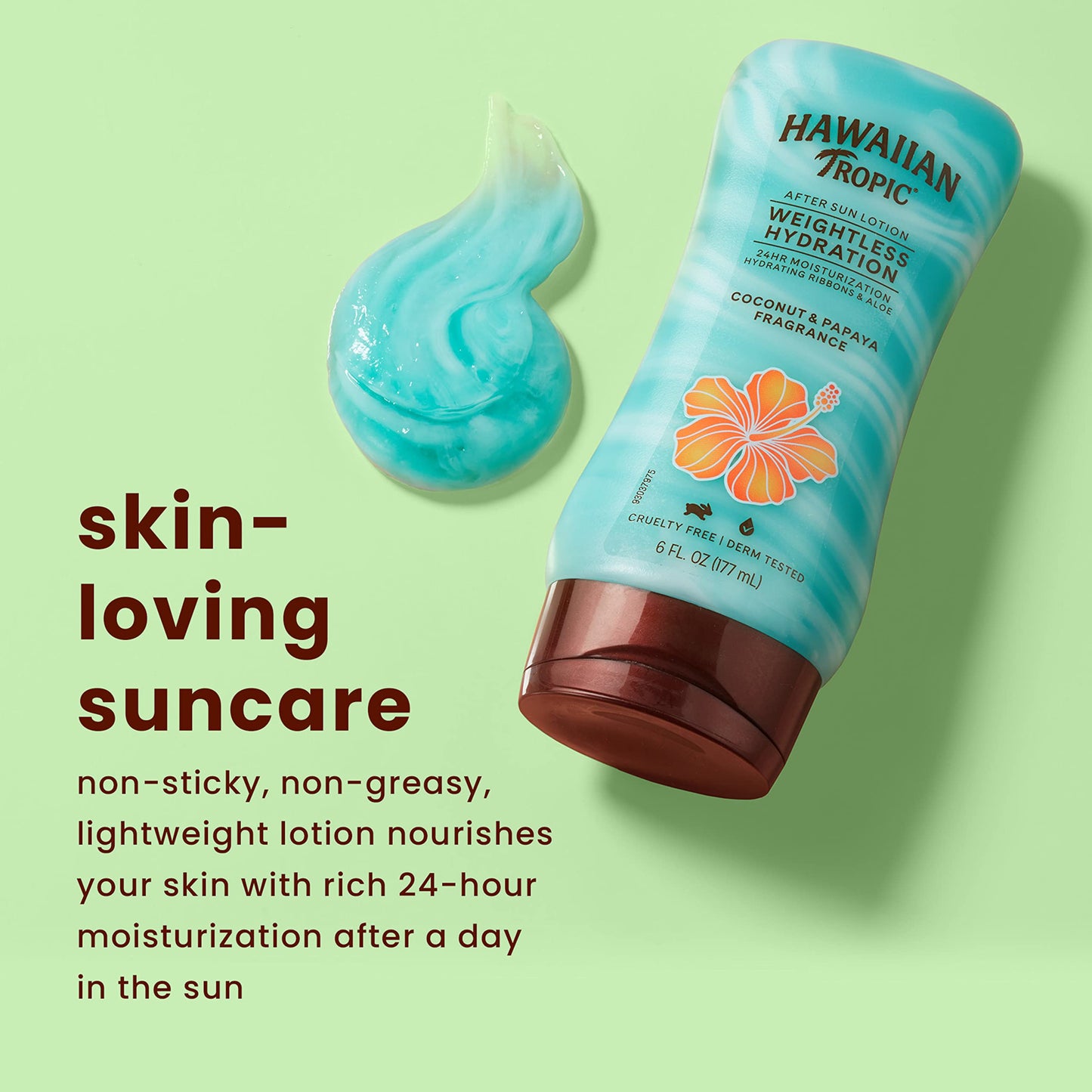 Hawaiian Tropic Weightless Hydration After Sun Lotion with Aloe, 6oz | Hawaiian Tropic Lotion, Moisturizing Lotion, After Sun Care, After Sun