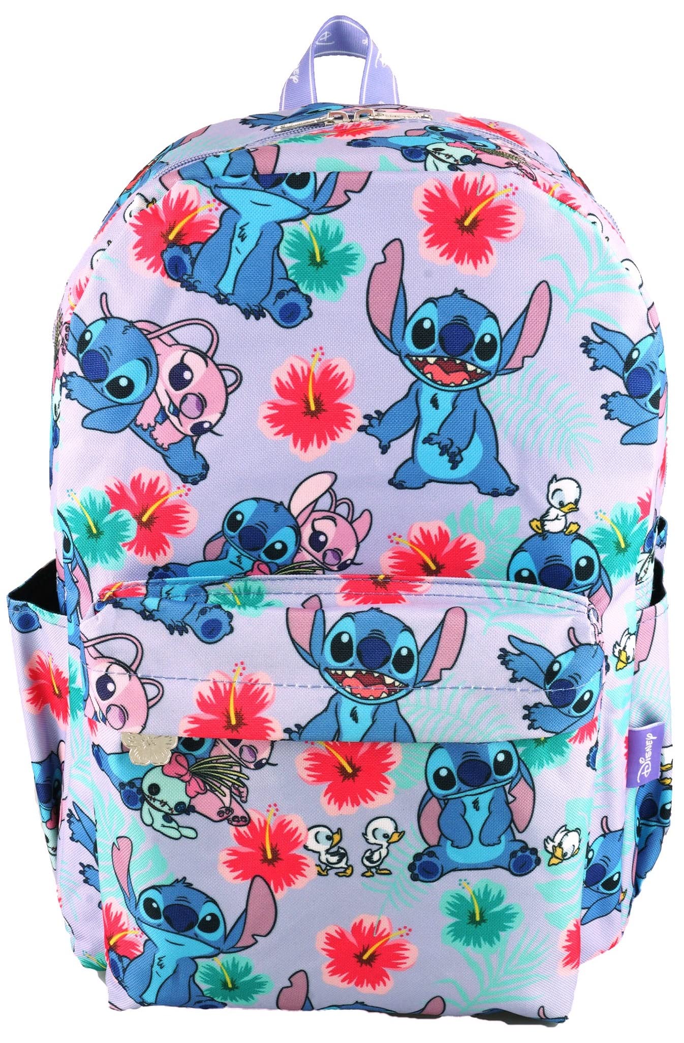 Wondapop Disney Lilo & Stitch 17 Inch Deluxe Backpack with Laptop Compartment (Lavender)