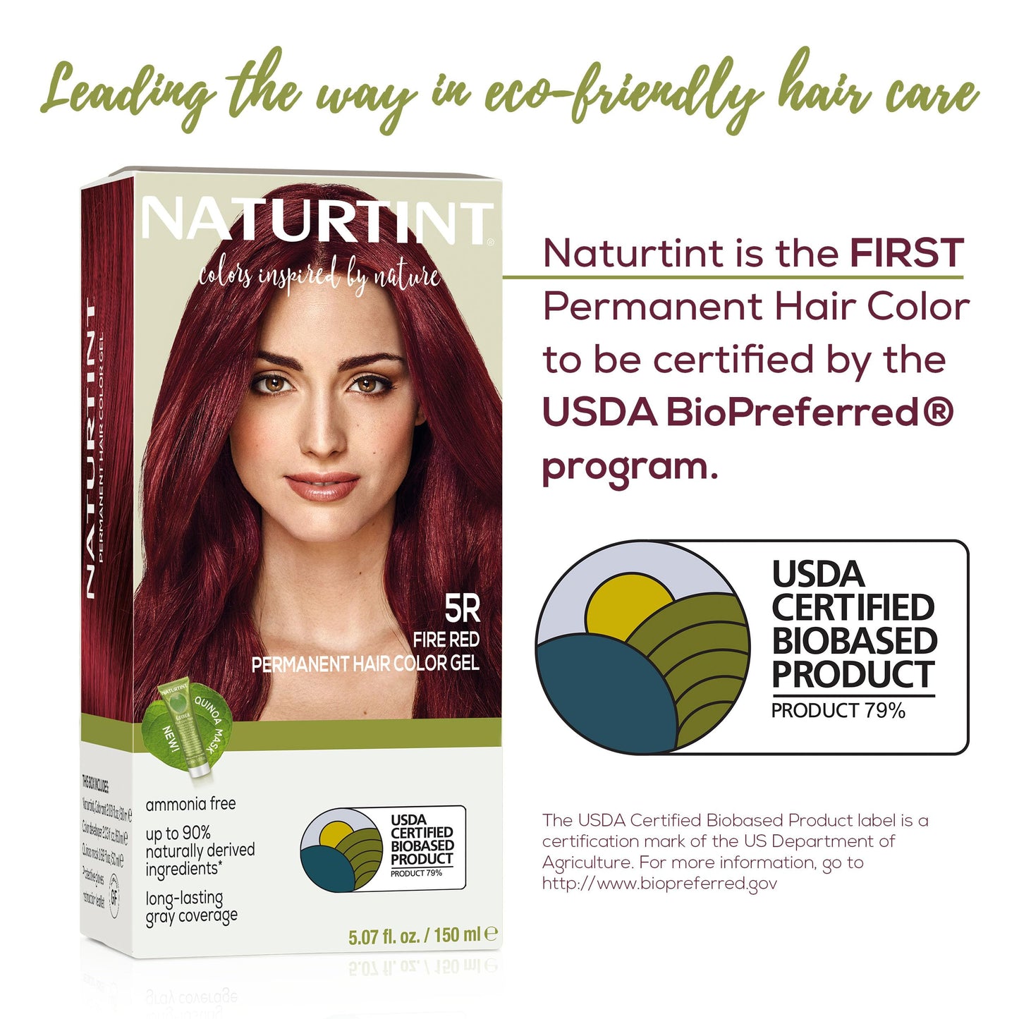 Naturtint 5R Fire Red Permanent Hair Color (Pack of 1), Ammonia Free, Vegan, Cruelty Free, up to 100% Gray Coverage, Long Lasting Results (Packaging